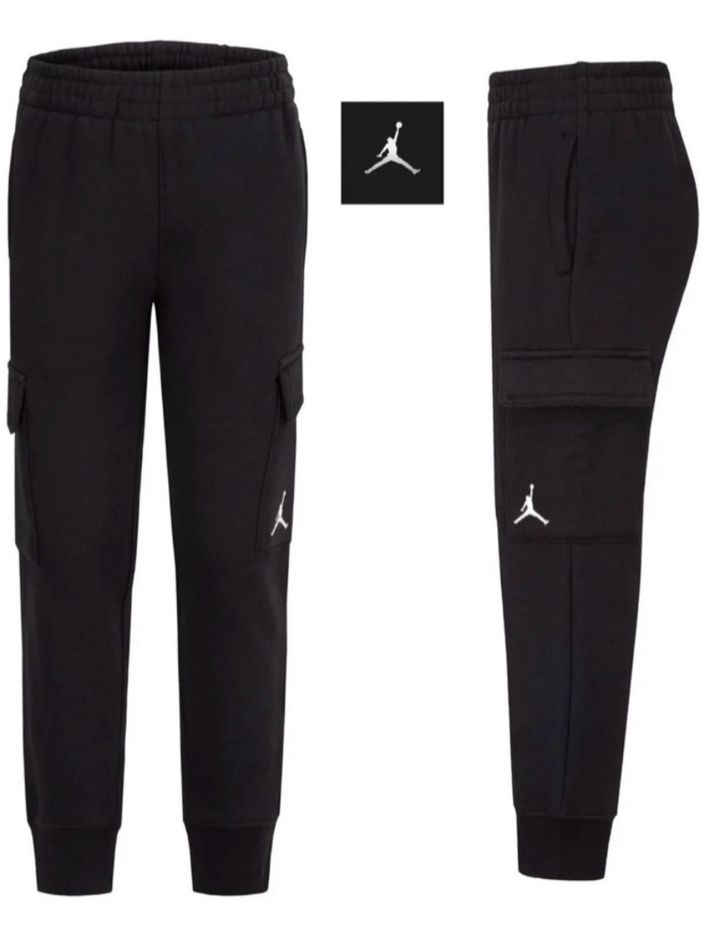 Boys Nike Jordan black tapered cargo sweatpants size XL ages 13-15